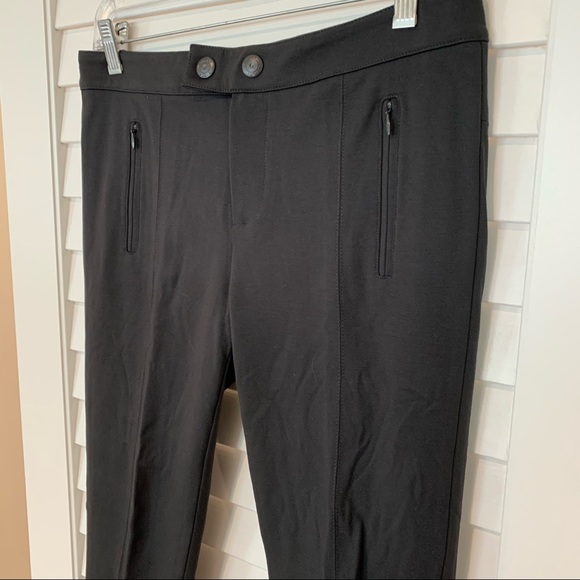 New VINCE Ponte Pants 8 Charcoal Zipper Skinny - Picture 3 of 7
